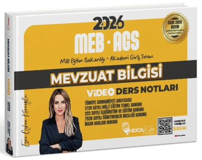2026 MEB-AGS Mevzuat Bilgisi Video Ders Notları Hoca Kafası Yayınları Vivo Fotokopi Merkezi