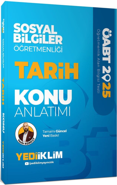 2025 ÖABT Sosyal Bilgiler Öğretmenliği Tarih Konu Anlatımı Yediiklim Yayınları Vivo Fotokopi Merkezi