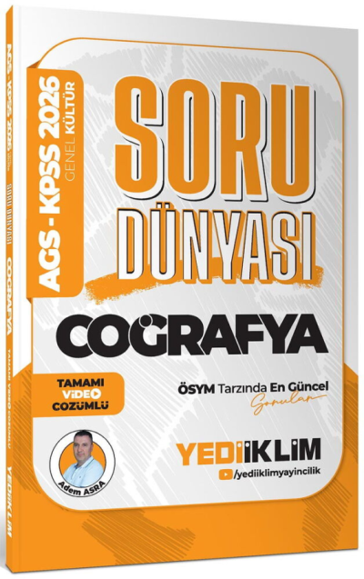 2026 KPSS-AGS Coğrafya Tamamı Video Çözümlü Soru Dünyası Yediiklim Yayınları Vivo Fotokopi Merkezi
