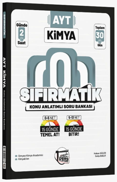 AYT Kimya Sıfırmatik Konu Anlatımlı Soru Bankası Ders Platosu Vivo Fotokopi Merkezi