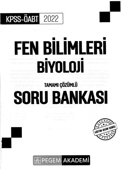 FEN BİLİMLERİ BİYOLOJİ TAMAMI ÇÖZÜMLÜ SORU BANKASI Vivo Fotokopi Merkezi