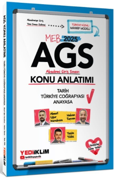 2025 MEB AGS Tarih Türkiye Coğrafyası ve Anayasa Konu Anlatımı Yediiklim Yayınları Vivo Fotokopi Merkezi