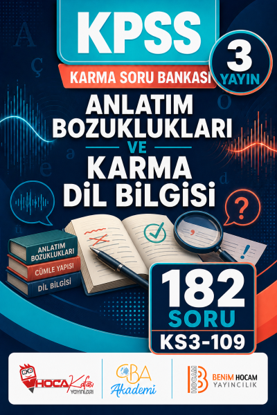 Anlatım Bozuklukları ve Karma Dil Bilgisi 3 Yayın 182 Soru (Benim Hocam - CBA - Hoca Kafası Yayınları) Vivo Fotokopi Merkezi
