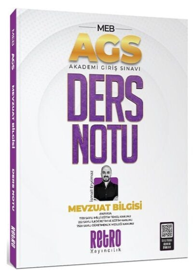 2025 MEB AGS Mevzuat Bilgisi Ders Notu Retro Kitap Vivo Fotokopi Merkezi