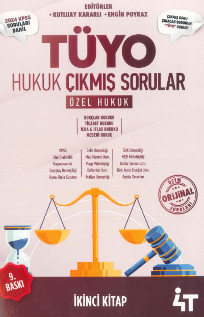 Tüyo Hukuk Çıkmış Sorular (Özel Hukuk) 2024 KPSS Soruları Dahil Vivo Fotokopi Merkezi