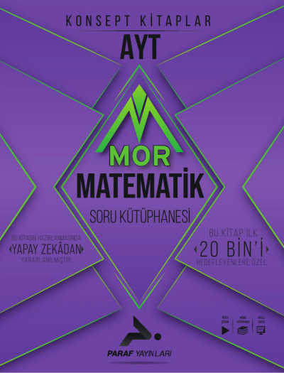 AYT Mor Matematik Soru Kütüphanesi Paraf Yayınları Vivo Fotokopi Merkezi