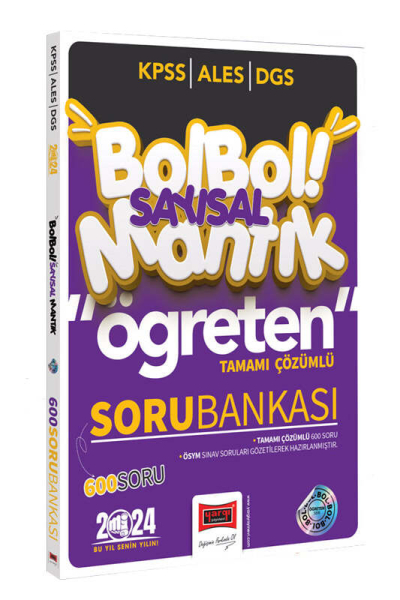 2024 KPSS ALES DGS Bol Bol Öğreten Sayısal Mantık Tamamı Çözümlü 600 Soru Bankası Vivo Fotokopi Merkezi