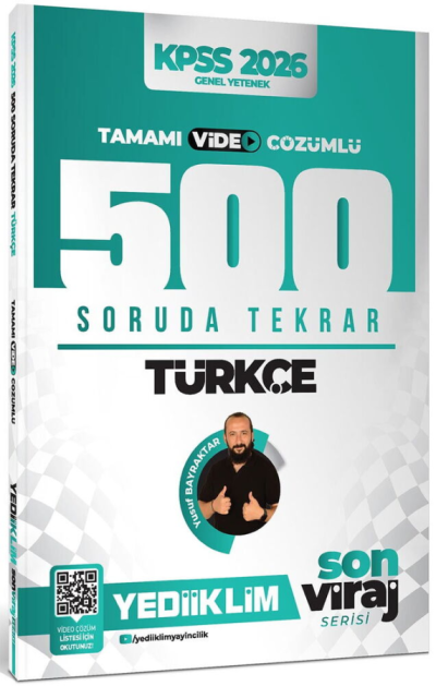 2026 KPSS Türkçe Son Viraj Serisi Tamamı Video Çözümlü 500 Soruda Genel Tekrar Kampı Yediiklim Yayınları Vivo Fotokopi Merkezi