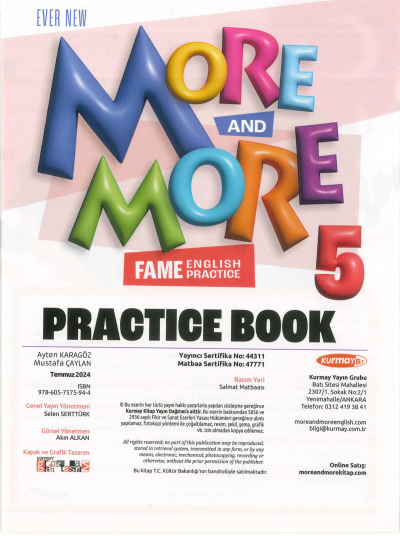 5. Sınıf More And More Practice Book Vivo Fotokopi Merkezi