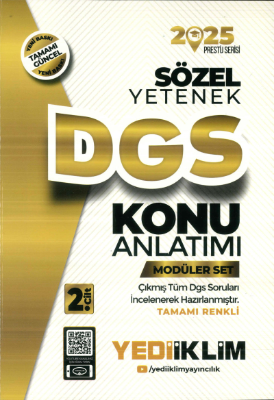 YEDİİKLİM DGS SÖZEL KONU ANLATIM 2025 Vivo Fotokopi Merkezi