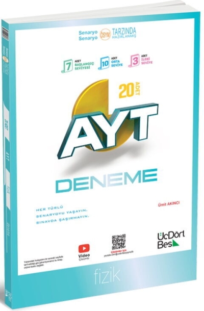 AYT 20 li Fizik Deneme Üç Dört Beş Yayınları Vivo Fotokopi Merkezi