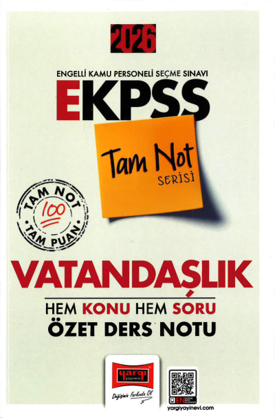 2026 E KPSS Tam Not Serisi Vatandaşlık Hem Konu Hem Soru Özet Ders Notu Yargı Yayınları Vivo Fotokopi Merkezi