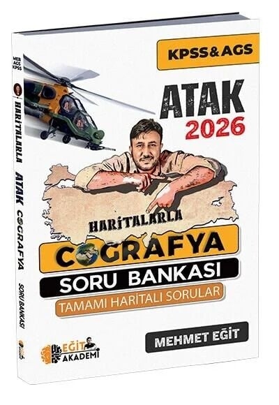 2026 MEB AGS KPSS Haritalarla Atak Coğrafya Soru Bankası Eğit Akademi Vivo Fotokopi Merkezi