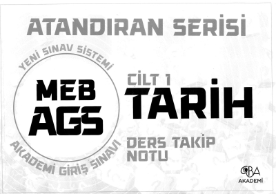2025 MEB AGS Tarih Ders Takip Notu CİLT 1 CBA Akademi Vivo Fotokopi Merkezi