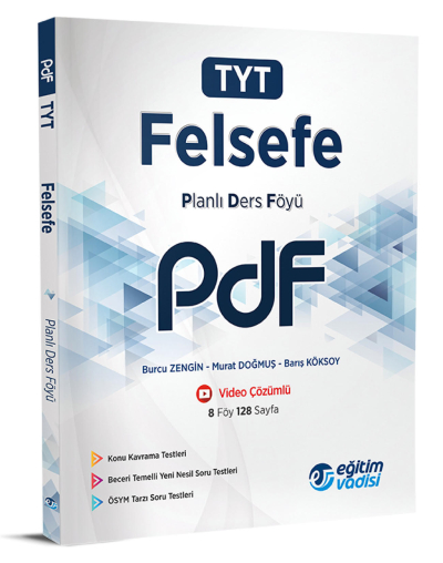 TYT Felsefe Planlı Ders Föyü PDF Eğitim Vadisi Yayınları Vivo Fotokopi Merkezi