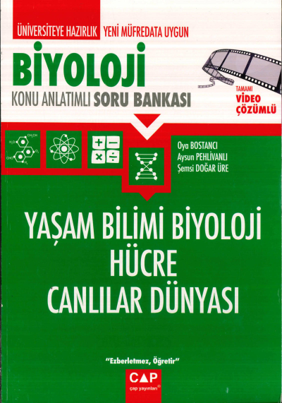 TYT-AYT BİYOLOJİ YAŞAM BİLİMİ BİYOLOJİ HÜCRE CANLILAR DÜNYASI KONU ANLATIMLI SORU BANKASI