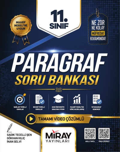 11. Sınıf Paragraf Maarif Modeli Soru Bankası Çözümlü Miray Yayınları Vivo Fotokopi Merkezi