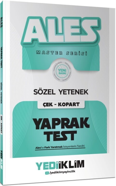 2027 Ales Sözel Yetenek Çek Kopart Yaprak Test Yediiklim Yayınları Vivo Fotokopi Merkezi