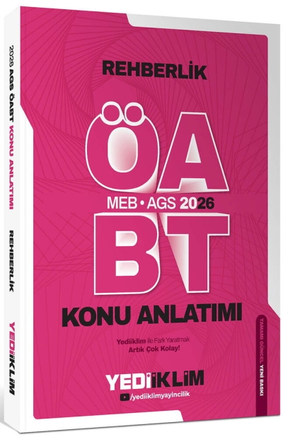 2026 MEB AGS ÖABT Rehberlik Konu Anlatımı Yediiklim Yayınları Vivo Fotokopi Merkezi