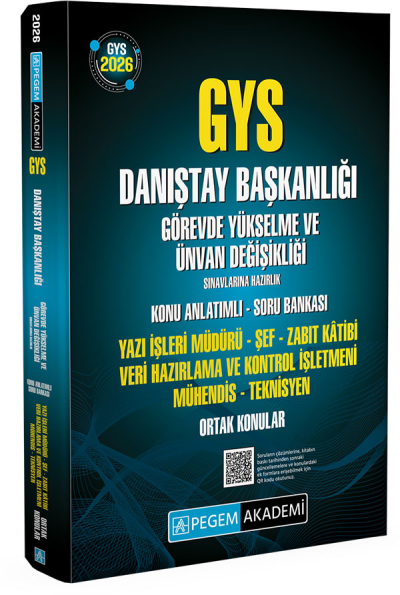2026 GYS Danıştay Başkanlığı Ortak Konular Konu Anlatımlı Soru Bankası Pegem Akademi Vivo Fotokopi Merkezi