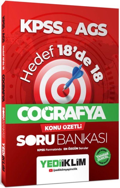 KPSS AGS Coğrafya Hedef 18 de 18 Konu Özetli Soru Bankası Yediiklim Yayınları Vivo Fotokopi Merkezi