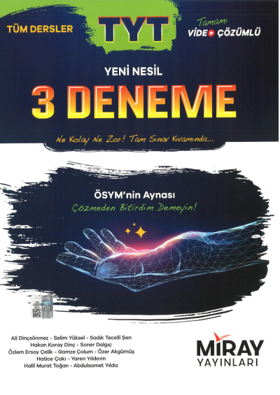 TYT Tüm Dersler Yeni Nesil 3 Deneme Vivo Fotokopi Merkezi