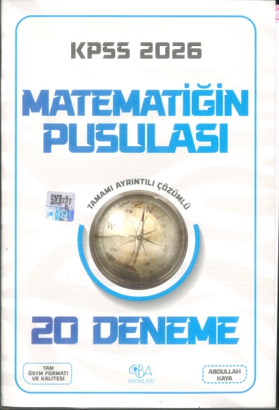 KPSS Matematik Matematiğin Pusulası 20 Deneme Çözümlü CBA Yayınları Vivo Fotokopi Merkezi
