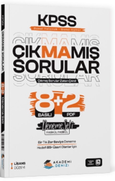 KPSS GYGK Çıkmamış Sorular 8+2 Deneme Seti Akademi Denizi Vivo Fotokopi Merkezi