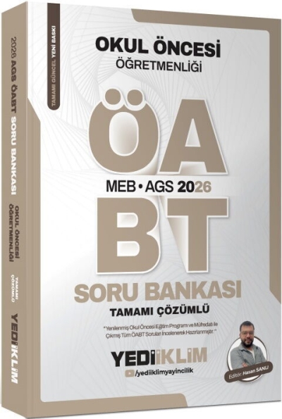 MEB AGS ÖABT Okul Öncesi Öğretmenliği Soru Bankası Tamamı Çözümlü Yediiklim Yayınları Vivo Fotokopi Merkezi