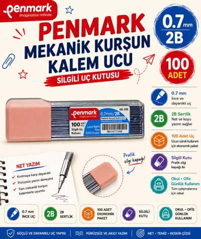 PENMARK SİLGİLİ UÇ KALEM UCU 0.7MM Vivo Fotokopi Merkezi