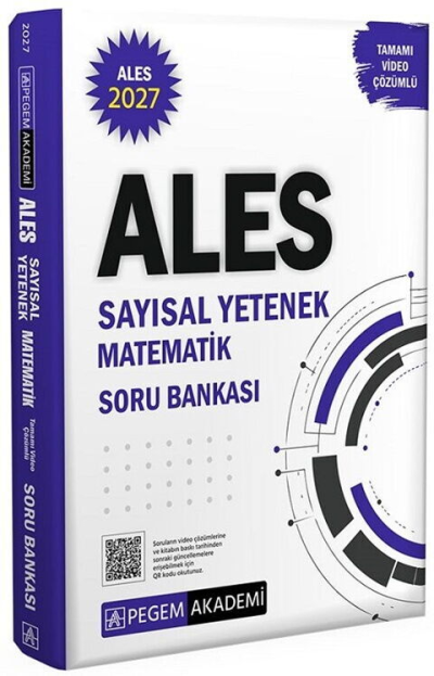 2027 ALES Sayısal Yetenek Matematik Tamamı Video Çözümlü Soru Bankası Pegem Akademi Yayıncılık