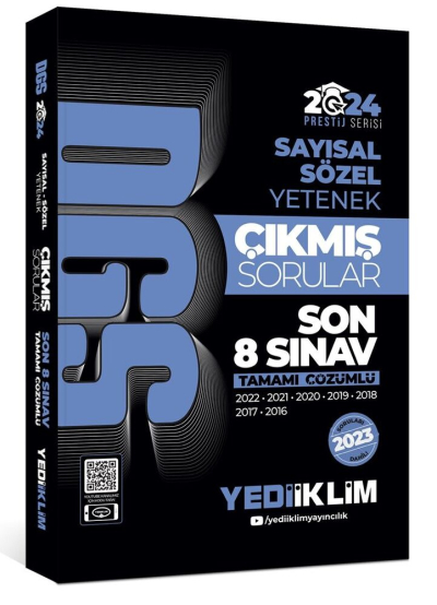2024 DGS Sayısal Sözel Yetenek Tamamı Çözümlü Son 8 Sınav Çıkmış Sorular (2016-2023) Vivo Fotokopi Merkezi