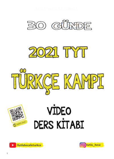 KUTLU HOCA 30 GÜNDE TÜRKÇE TYT KAMPI Vivo Fotokopi Merkezi