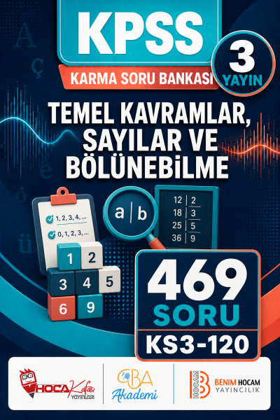 Temel Kavramlar, Sayılar ve Bölünebilme 3 Yayın 469 Soru (Benim Hocam - CBA - Hoca Kafası Yayınları) Vivo Fotokopi Merkezi