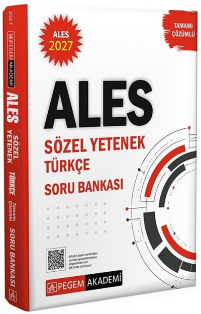 2027 ALES Sözel Yetenek Türkçe Tamamı Çözümlü Soru Bankası Pegem Akademi Yayıncılık Vivo Fotokopi Merkezi