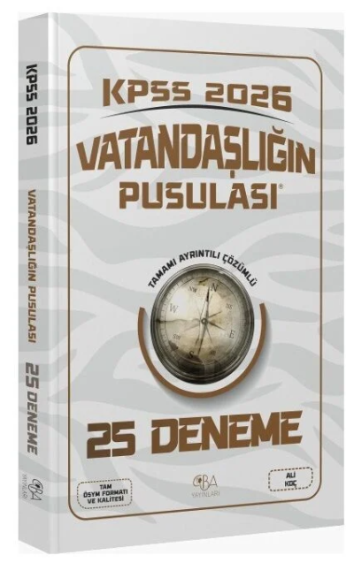 2026 KPSS Vatandaşlık Vatandaşlığın Pusulası 25 Deneme CBA Yayınları