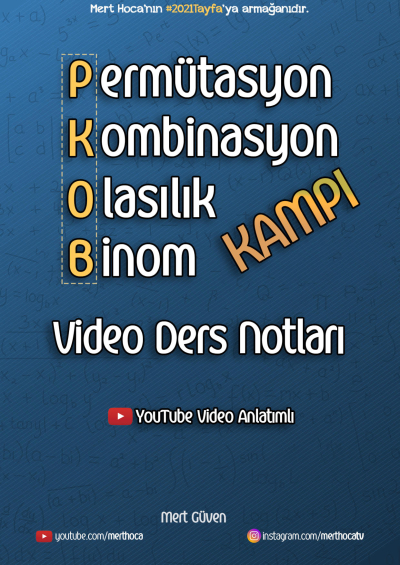 MERT HOCA PERMÜTASYON KOMBİNASYON OLASILIK BİNOM (PKOB) Vivo Fotokopi Merkezi