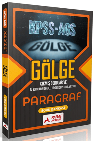KPSS MEB-AGS Paragraf Gölge Soru Bankası Paraf Akademi Yayınları Vivo Fotokopi Merkezi