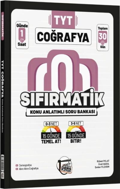 TYT Coğrafya Sıfırmatik Konu Anlatımlı Soru Bankası Ders Platosu Vivo Fotokopi Merkezi