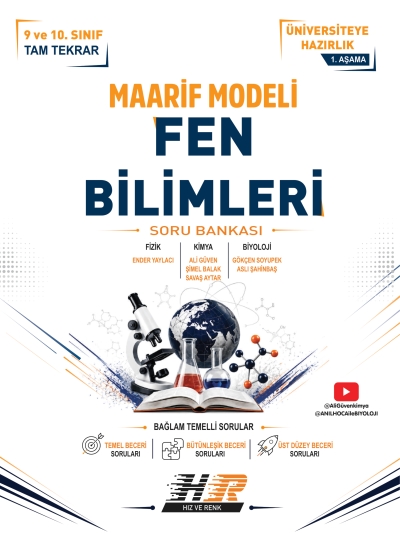 Maarif Modeli TYT Fen Bilimleri Soru bankası Fizik Kimya Biyoloji Hız ve Renk Yayınları Vivo Fotokopi Merkezi