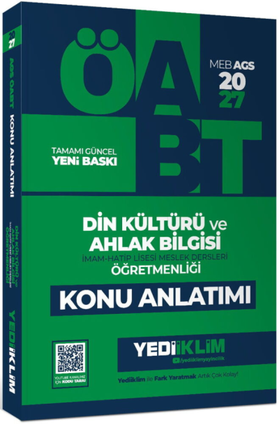 2027 ÖABT MEB-AGS Din Kültürü ve Ahlak Bilgisi Öğretmenliği Konu Anlatımı Yediiklim Yayınları