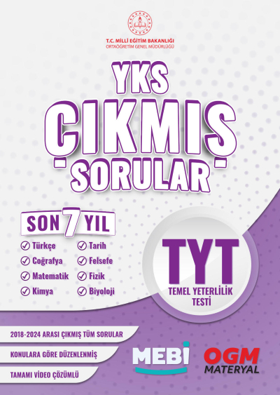 TYT Çıkmış Sorular 2018-2024 Son 7 YIL Mebi Vivo Fotokopi Merkezi