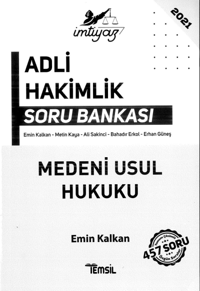 ADLİ HAKİMLİK SORU BANKASI MEDENİ USUL HUKUKU 457 SORU Vivo Fotokopi Merkezi