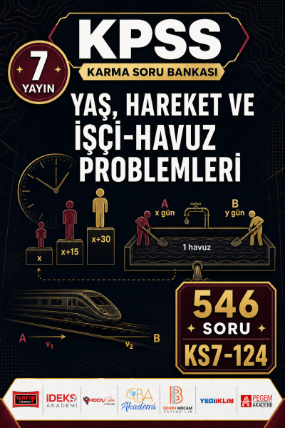 Yaş, Hareket ve İşçi-Havuz Problemleri 7 Yayın 546 Soru Vivo Fotokopi Merkezi