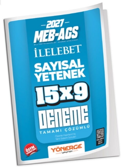 MEB-AGS Sayısal Yetenek İLELEBET 15x9 Deneme Çözümlü Yönerge Yayınları Vivo Fotokopi Merkezi