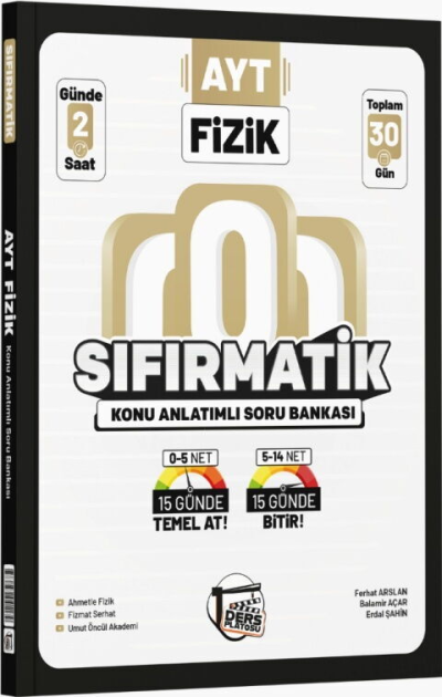 AYT Fizik Sıfırmatik Konu Anlatımlı Soru Bankası Ders Platosu Vivo Fotokopi Merkezi