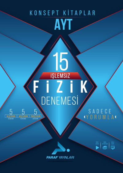 AYT İşlemsiz Fizik 15 Branş Denemesi Paraf Yayınları Vivo Fotokopi Merkezi