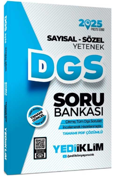 2025 DGS Prestij Serisi Sayısal-Sözel Yetenek Tamamı Çözümlü Soru Bankası Yediiklim Yayınları Vivo Fotokopi Merkezi