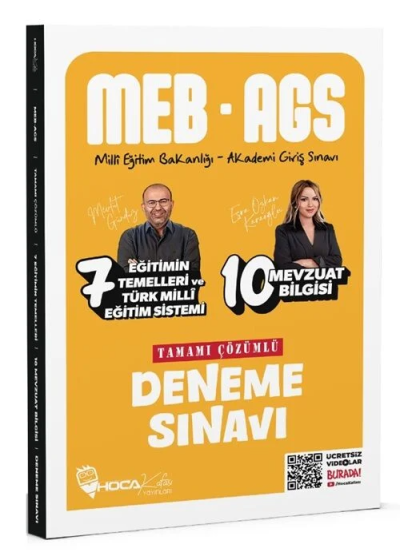 2025 MEB-AGS Eğitimin Temelleri ve Türk Milli Eğitim Sistemi ve Mevzuat Bilgisi 17 Deneme Çözümlü Hoca Kafası Yayınları
