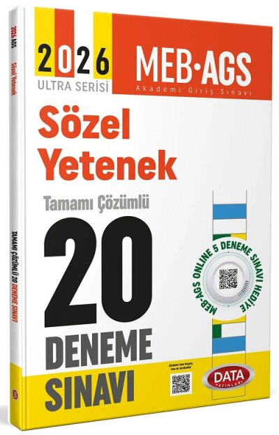 2026 AGS Sözel Yetenek Tamamı Çözümlü 20 Deneme Sınavı Data Yayınları Vivo Fotokopi Merkezi